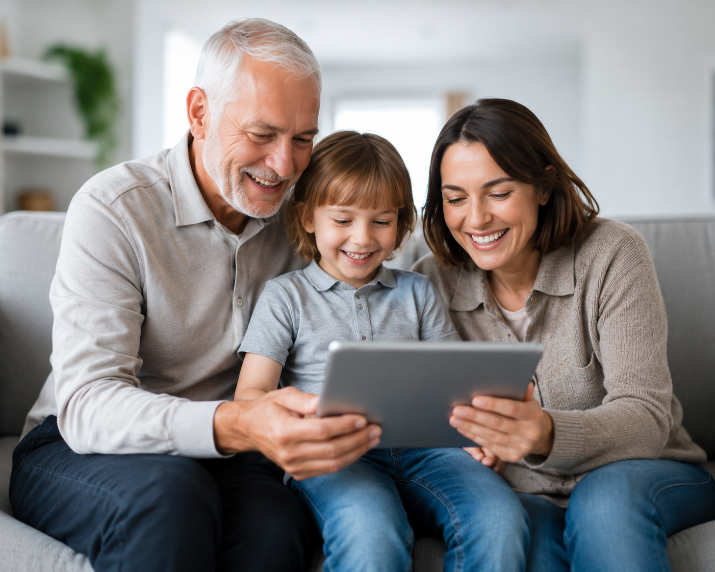 Family checking in on care updates